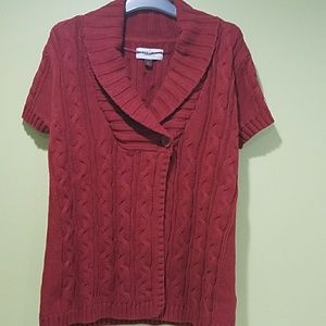 Single button cable knit cardigan